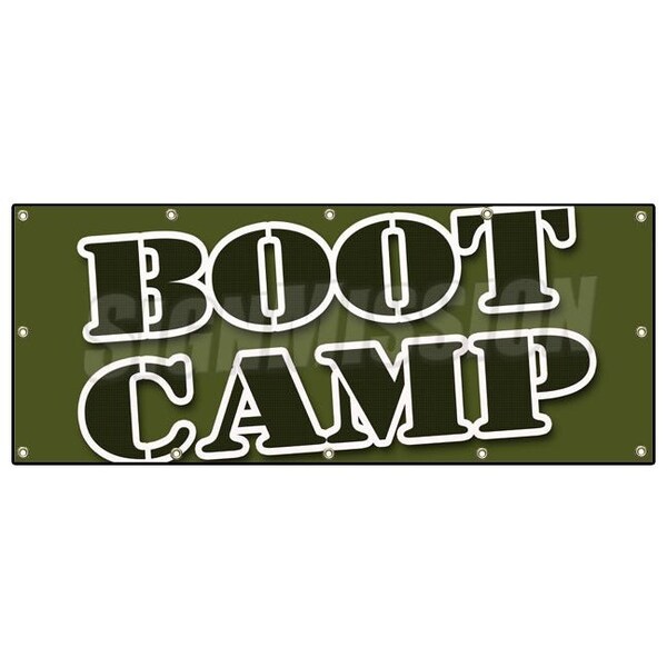 BOOT CAMP BANNER SIGN fitness run trainer weights gym sports extreme